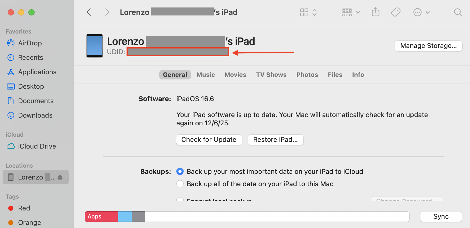 UDID in Finder